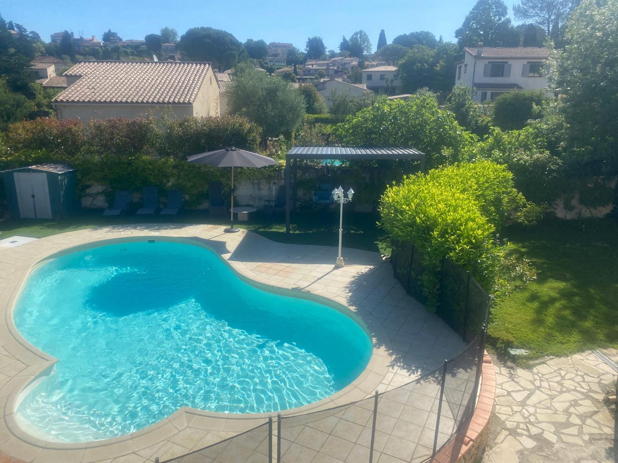 3 Pieces Climatise En Rez De Jardin Avec Piscine Leilighet Villeneuve-Loubet Eksteriør bilde